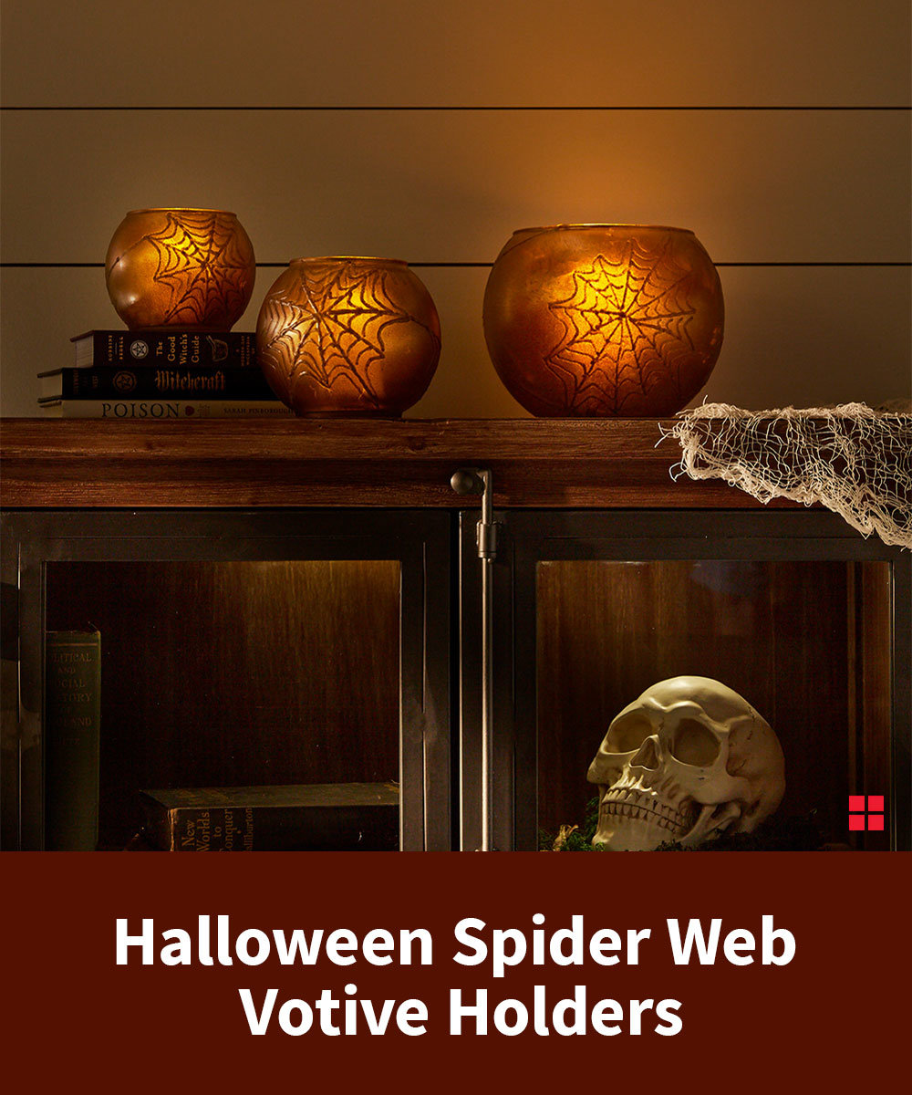 Halloween Spider Web Votive Holders