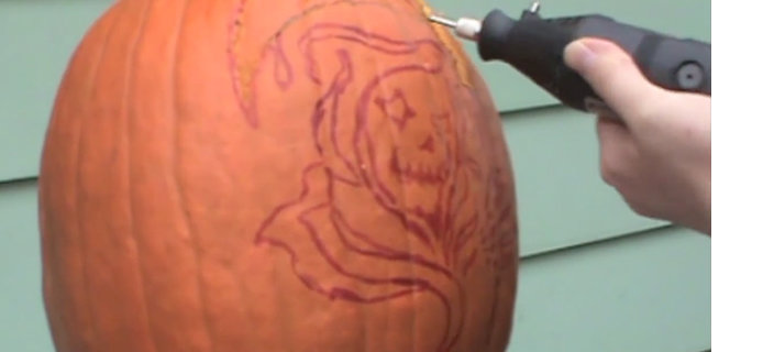 Detailed Video of Using a Dremel to Carve a Pumpkin