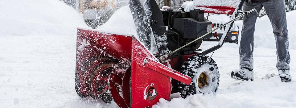 Close-up image of snowblower